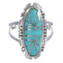 Genuine Sterling Silver Turquoise Ring Size 5-3/4 RX94180